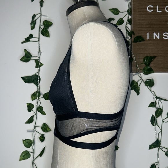 Victoria’s Secret Black Silver Sparkle Bralette - Picture 2 of 4